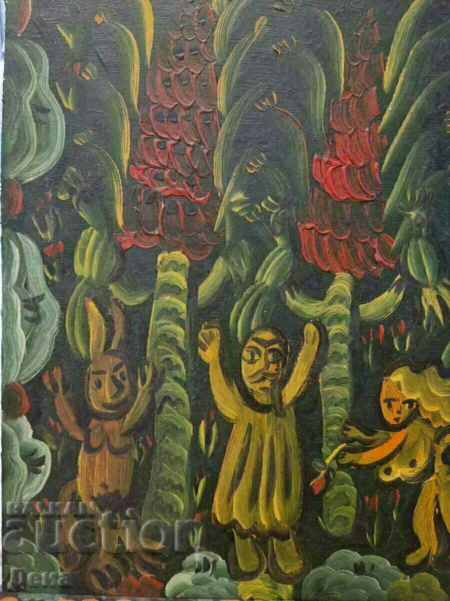 Delivery of Rosen Rashev Roshpaka painting 1994.