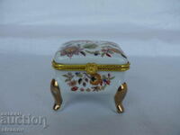 Old Interesting Small Porcelain Box #1421