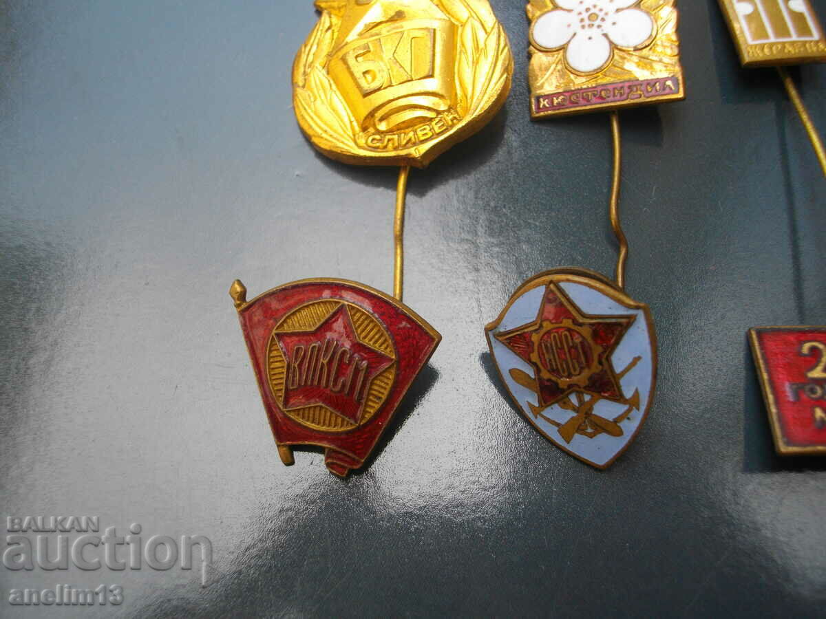 Auction LOT BADGES BRONZE ENAMEL SCREW Auction LOT BADGES BRONZE ENAMEL SCREW