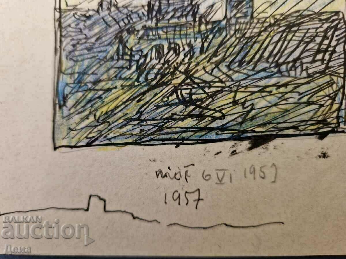 Delivery of Nikola Tanev drawing 1957