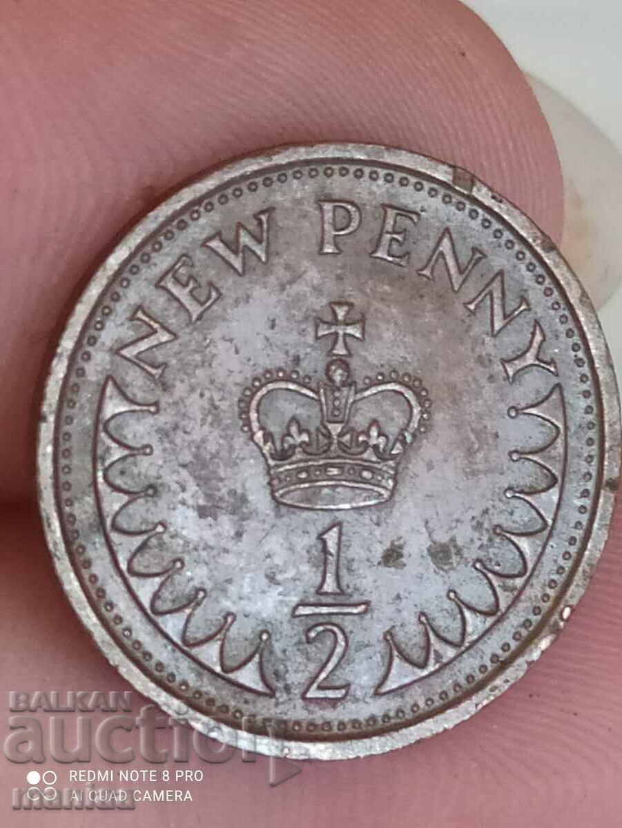 Auction 1/2 penny 1974 Auction 1/2 penny 1974