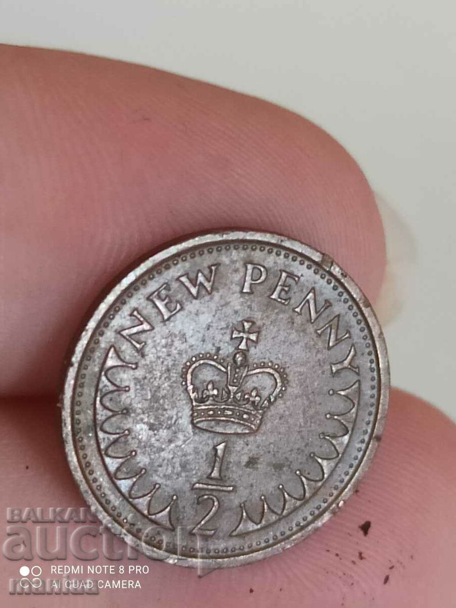 1/2 penny 1974