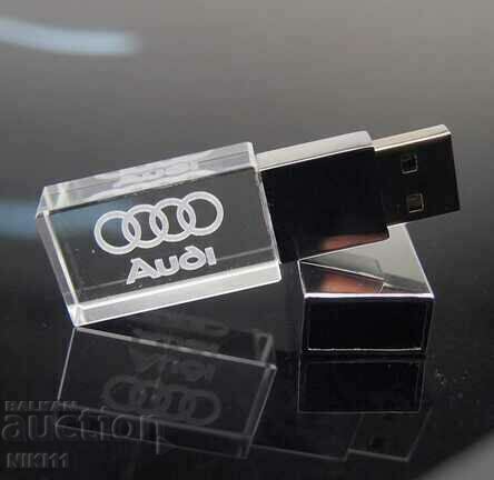 32 гб. Светеща стъклена флашка Ауди , Audi