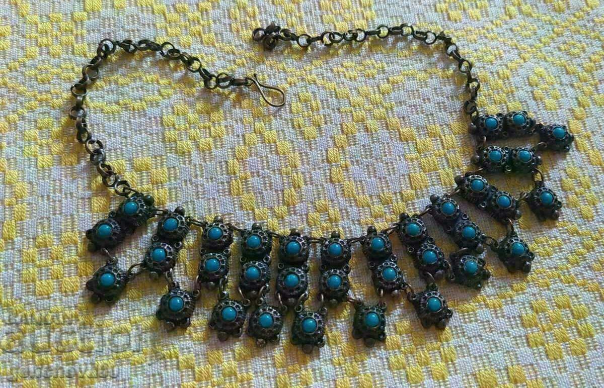 Renaissance Ethno Turquoise Costume Necklace