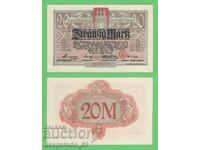 (¯`'•.¸ΓΕΡΜΑΝΙΑ (Altona) 20 Marks 1918 UNC¸.•'´¯)