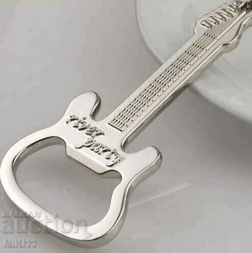 Guitar opener for non-alcoholic beer, key ring with price 7.00 BGN | € 3.58