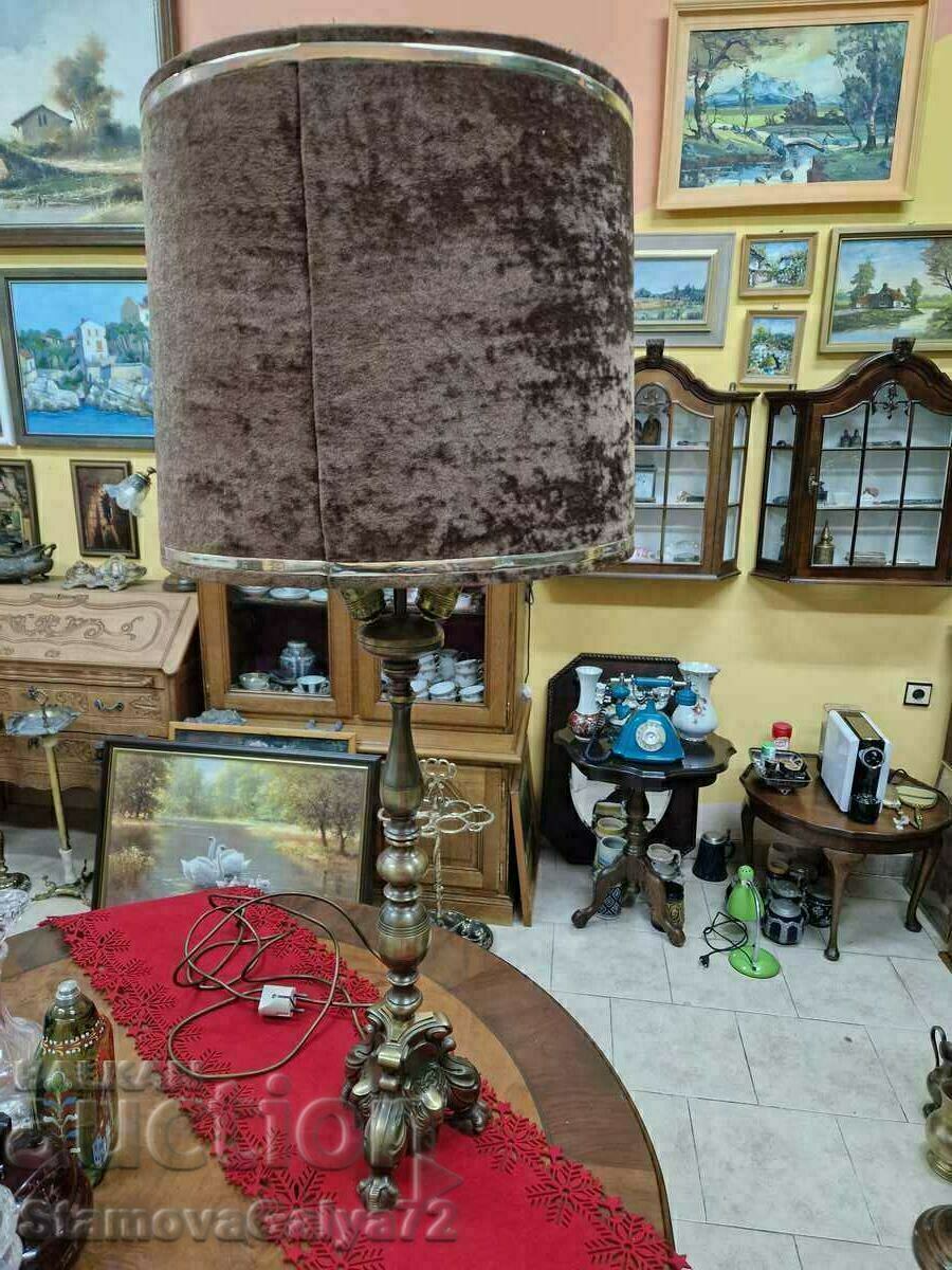 Licitație Lampă de noapte antică unică din bronz belgian