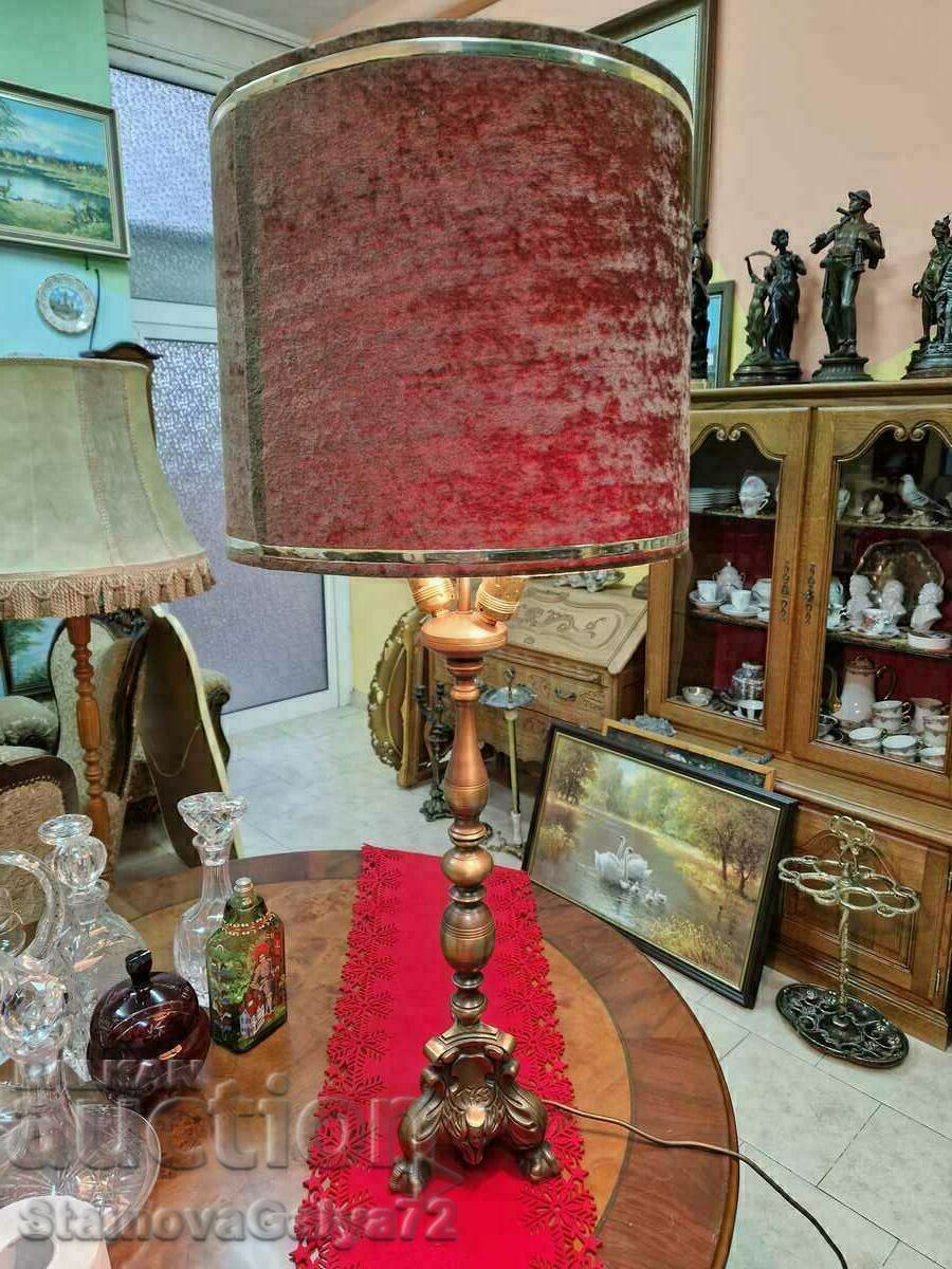 Lampă de noapte antică unică din bronz belgian - 7
