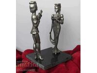 Unique Victorian Lead Sculpture - Lovers