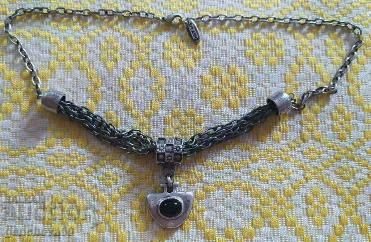 FLASH branded necklace with black onyx - 7 FLASH branded necklace with black onyx - 7