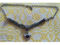 Brand necklace FLASH with onyx