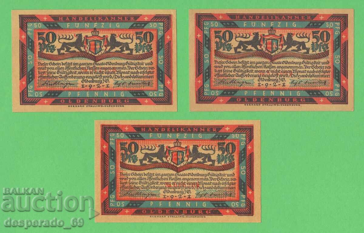 (¯`'•.¸NOTGELD (city. Oldenburg) 1921 UNC -6 pcs. banknotes.•'´¯) with price 18.00 BGN | € 9.20 (¯`'•.¸NOTGELD (city. Oldenburg) 1921 UNC -6 pcs. banknotes.•'´¯) with price 18.00 BGN | € 9.20