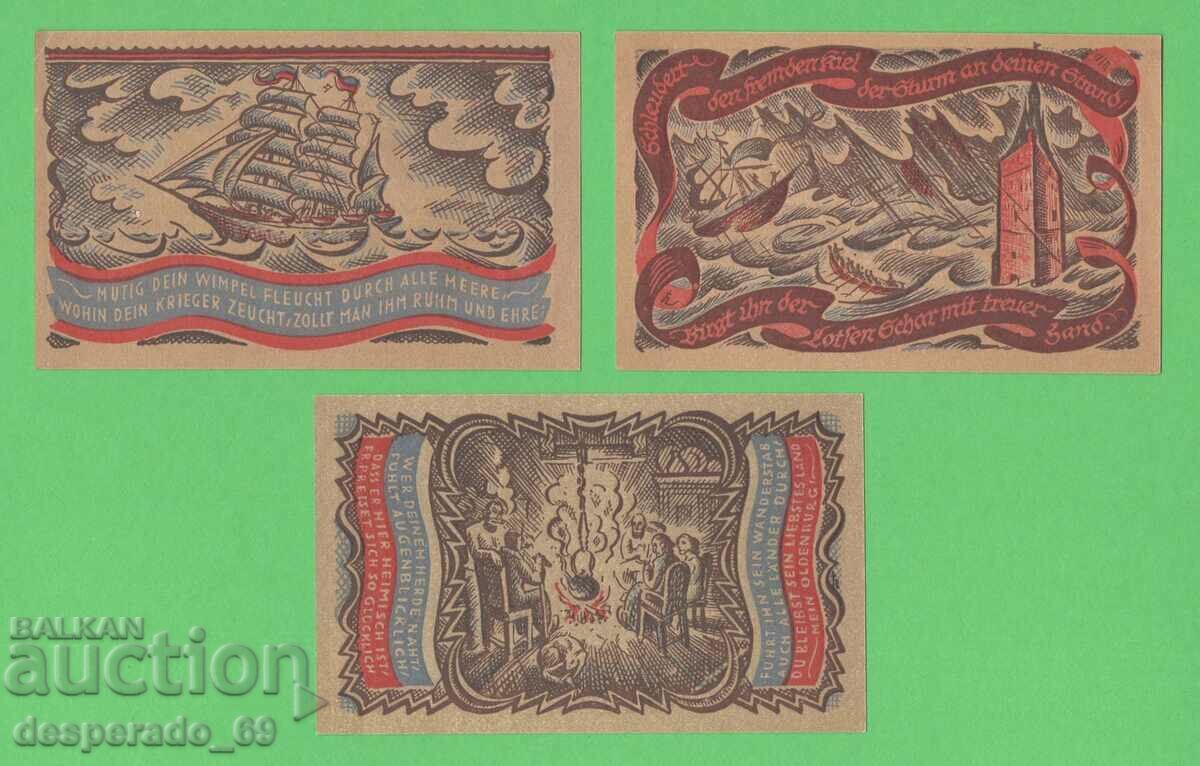 (¯`'•.¸NOTGELD (oraș. Oldenburg) 1921 UNC -6 buc. bancnote.•'´¯)