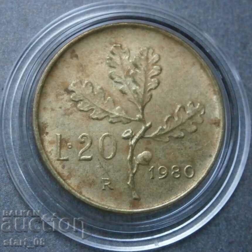 Italia 20 lire 1980