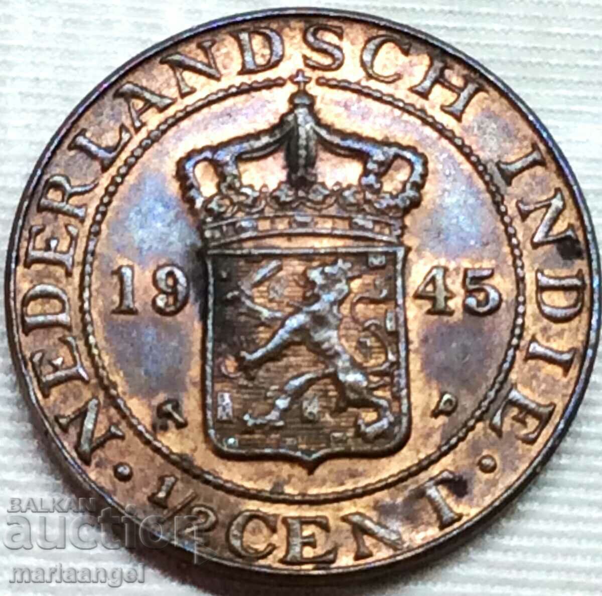 Netherlands Indies 1/2 cent 1945