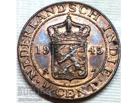 Холандска Индия 1/2 цент 1945