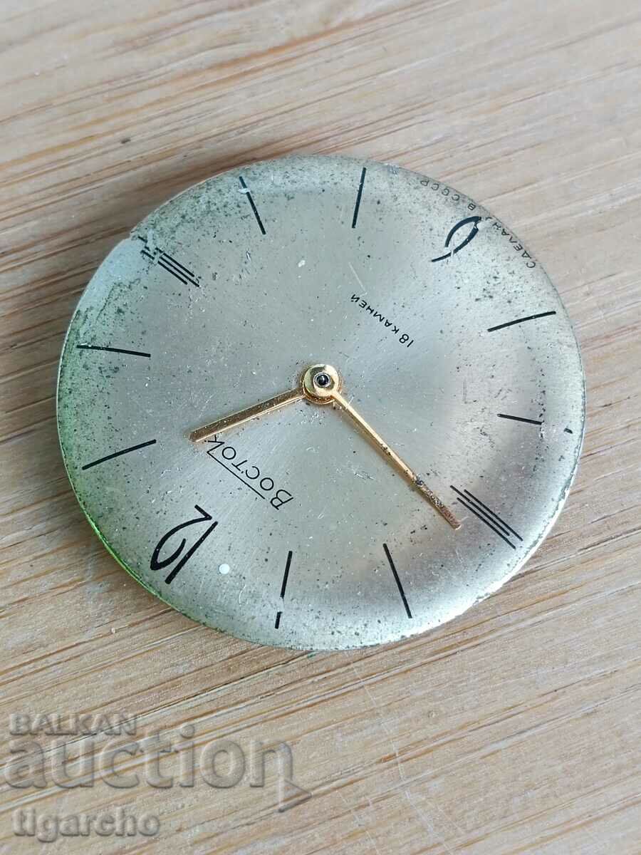 Delivery of The clock face is East Delivery of The clock face is East