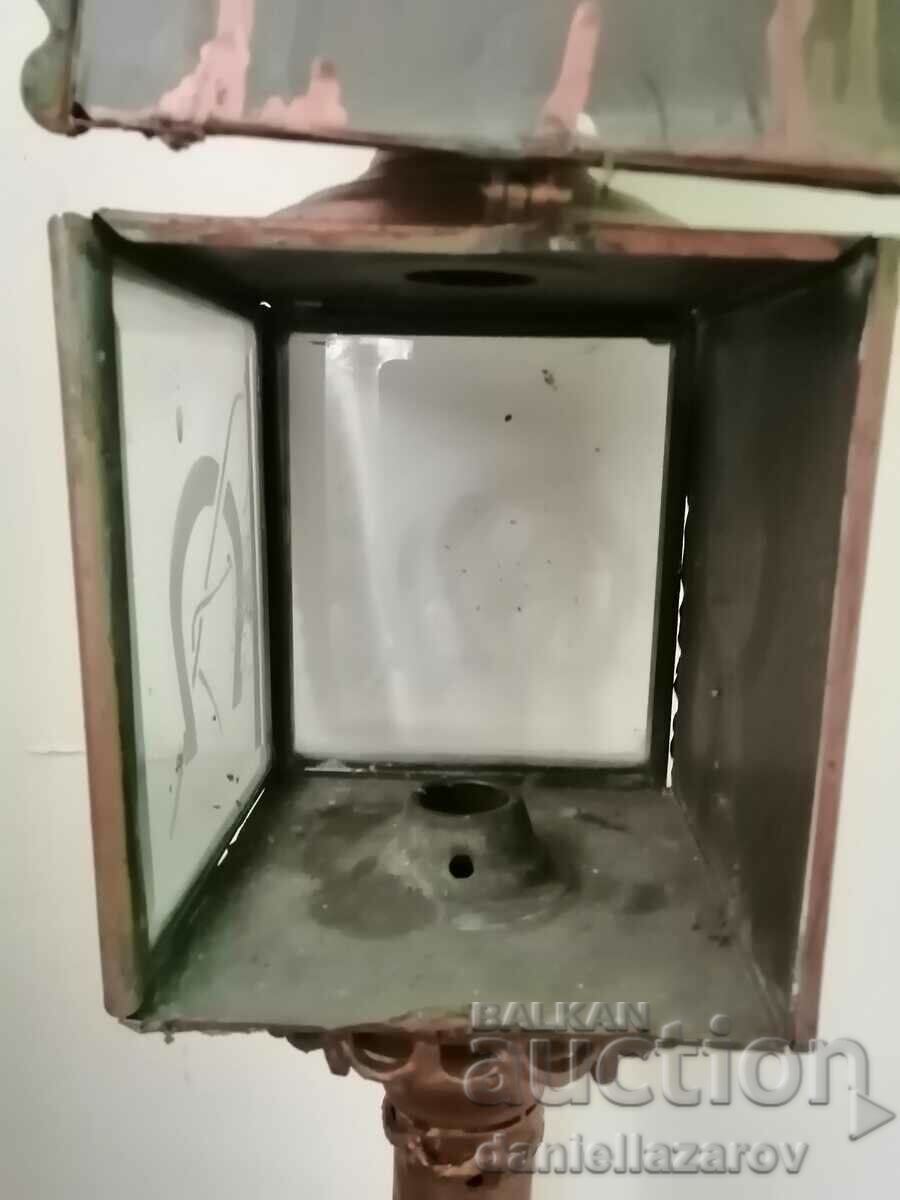 Large Old CARRIAGE Lantern for Phaeton, Stroller - 5 Large Old CARRIAGE Lantern for Phaeton, Stroller - 5