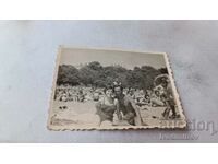 Photo Burgas Man and woman on the beach 1948