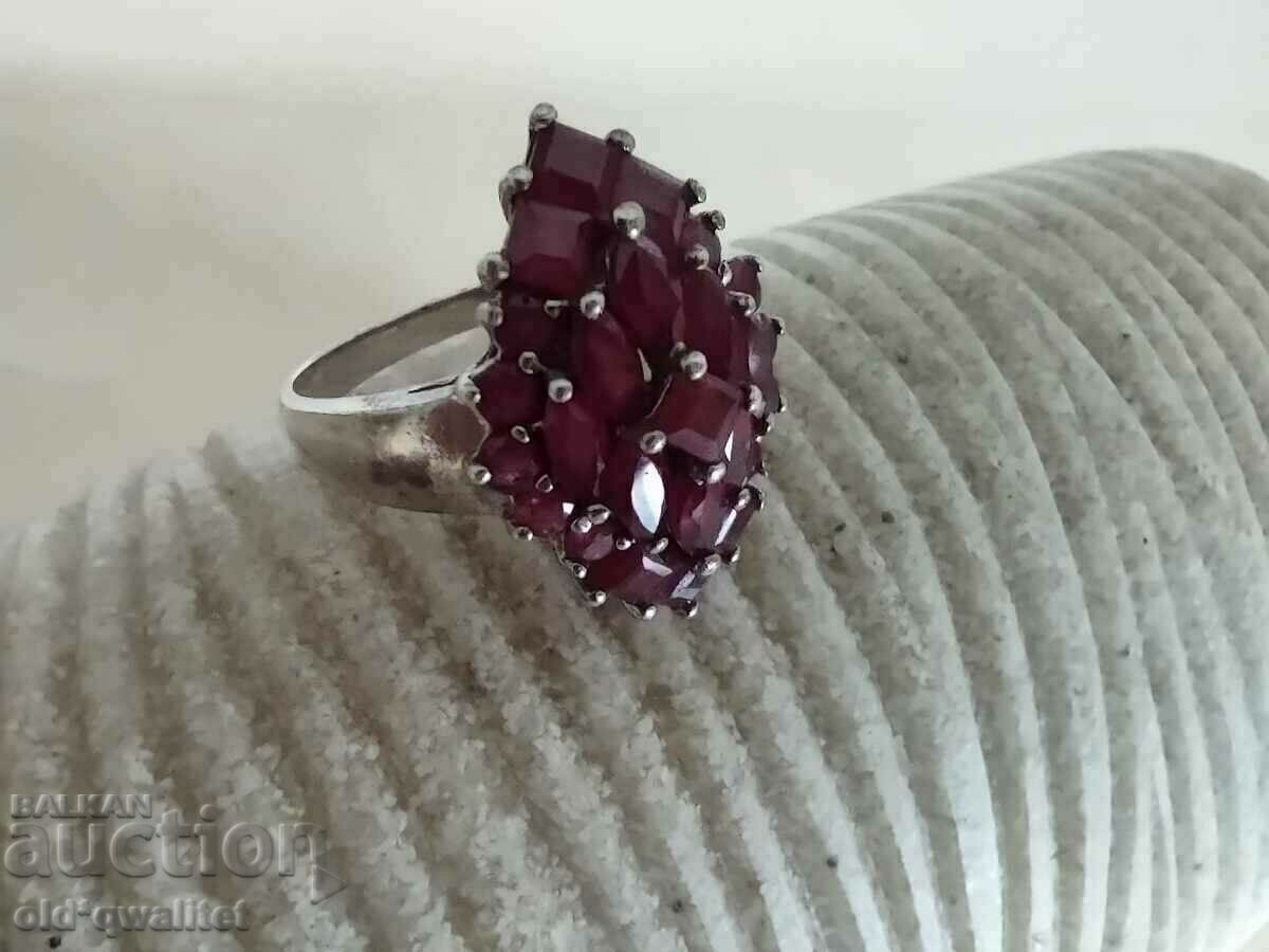 Delivery of RING, Silver 925 with Ruby/ Rubies