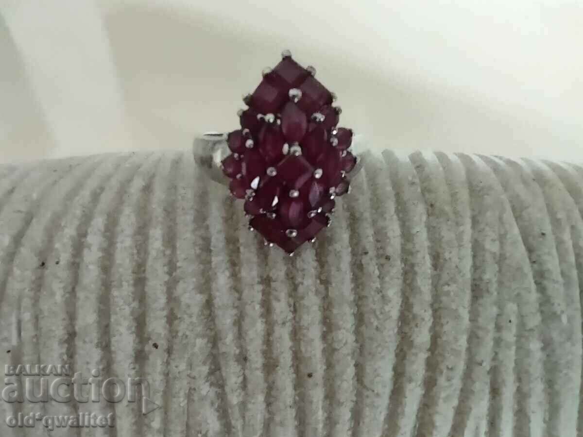 RING, Silver 925 with Ruby/ Rubies - 5