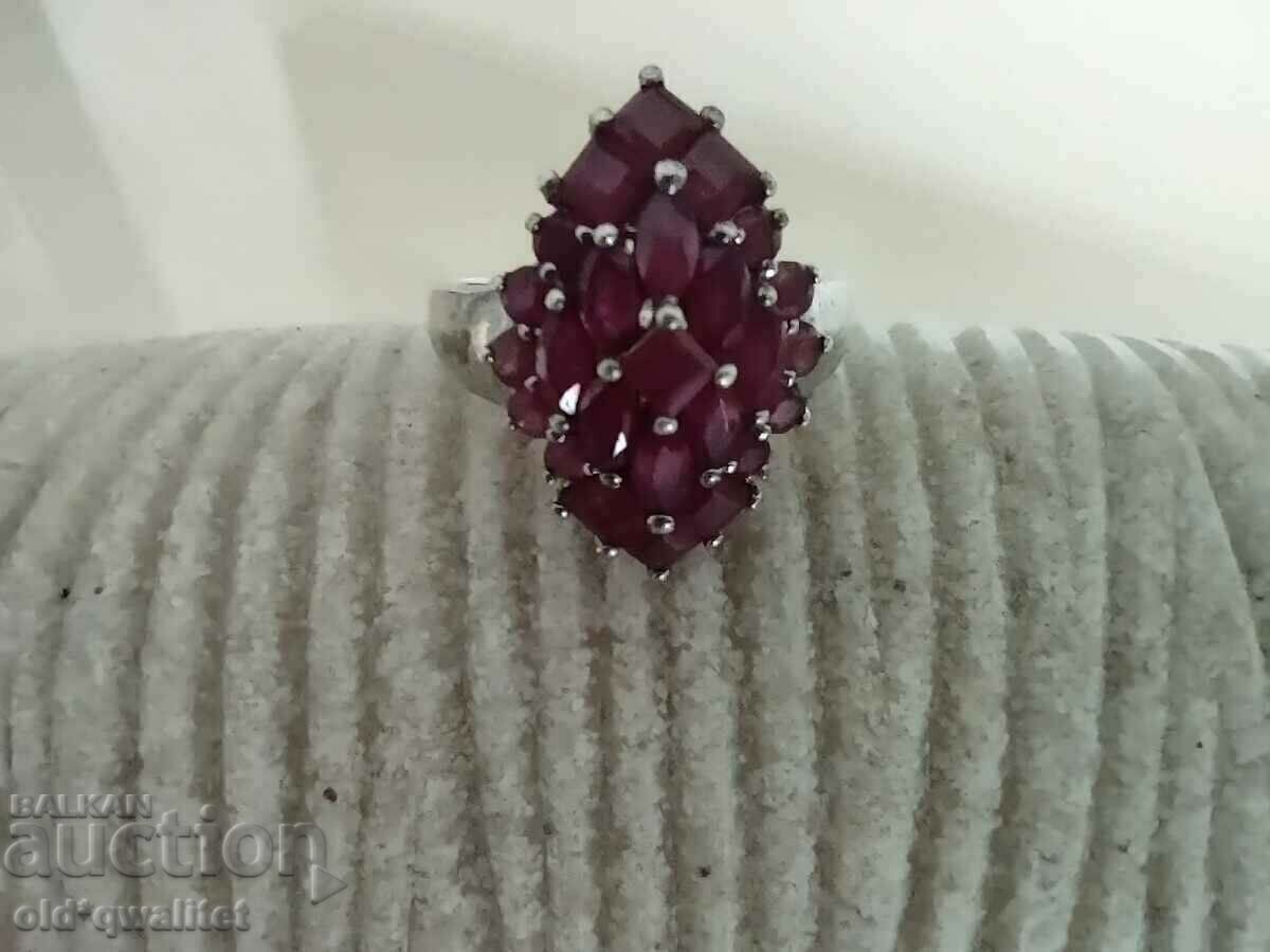 RING, Silver 925 with Ruby/ Rubies - 6