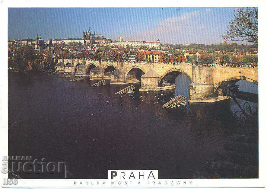 Cehia - Praga - Podul Carol și Hradcany - 1993