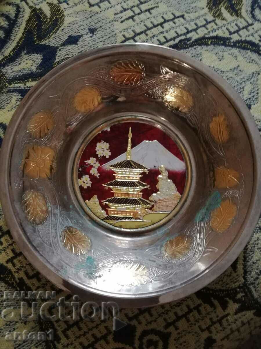 A gilded bowl