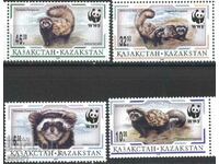 Чисти марки  Фауна WWF Пъстър пор 1997 Казахстан