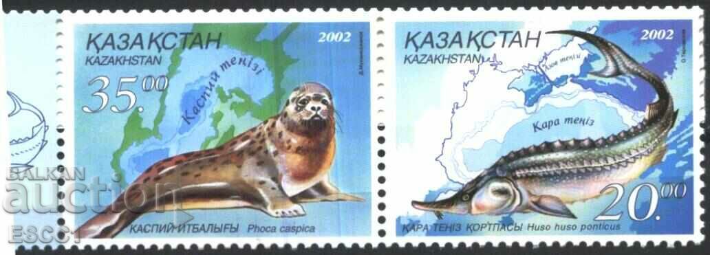 Чисти марки Фауна Тюлен Риба 2002 от Казахстан