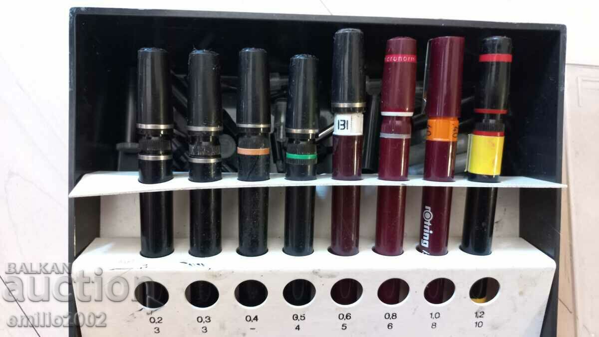 Rapidographs in a box with price 9.00 BGN | € 4.60 Rapidographs in a box with price 9.00 BGN | € 4.60