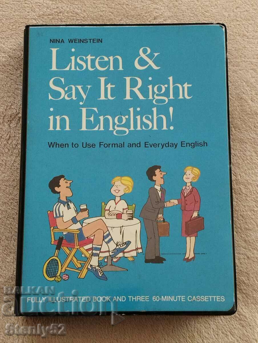 3 cassettes on English speech.