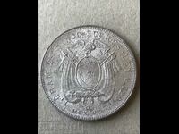 Еквадор 5 сукре 1944 сребро UNC