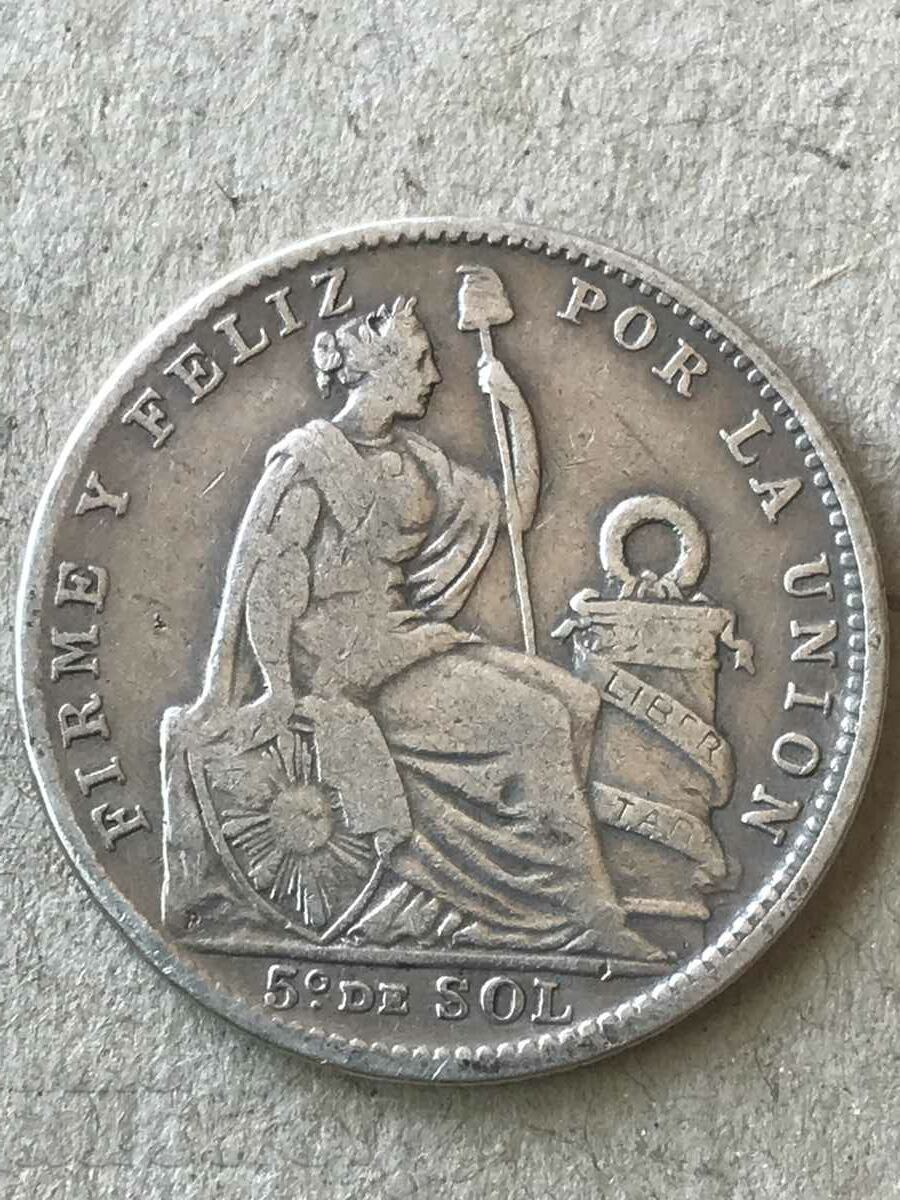 Peru 1/5 Sol 1911 Silver with price 43.00 BGN | € 21.99 Peru 1/5 Sol 1911 Silver with price 43.00 BGN | € 21.99