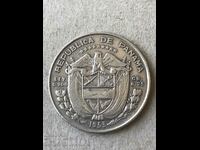Панама 1/4 балбоа 1953 юбилейна сребърна монета