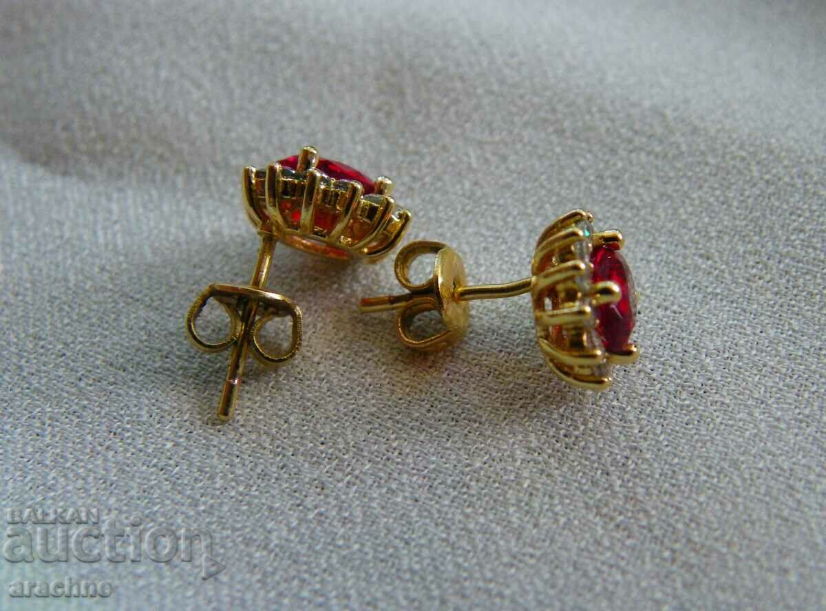 Auction  Gold plated silver earrings