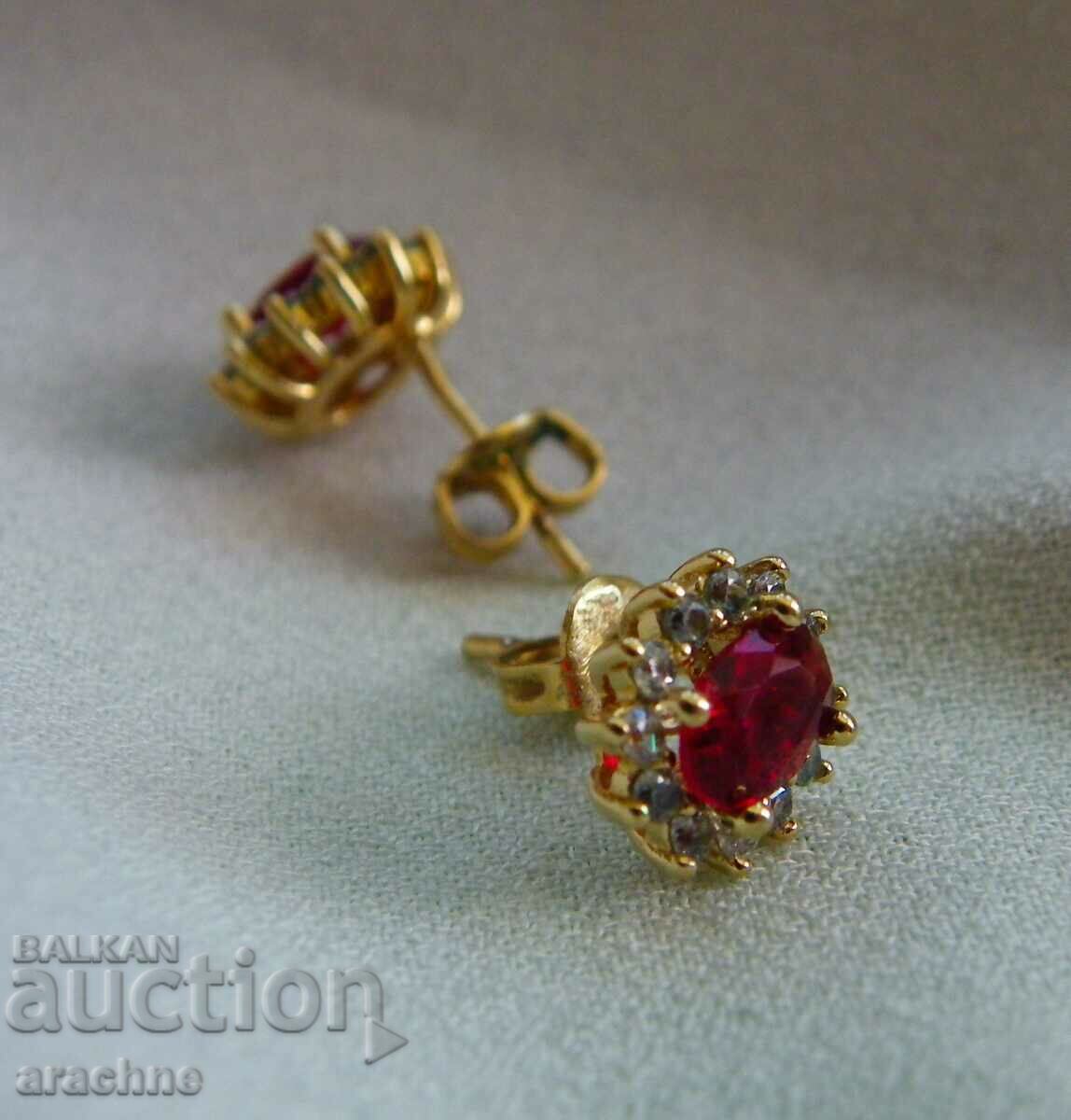 Gold plated silver earrings - 6