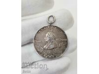Medalia de argint Victoria engleză rară 1837-1901.