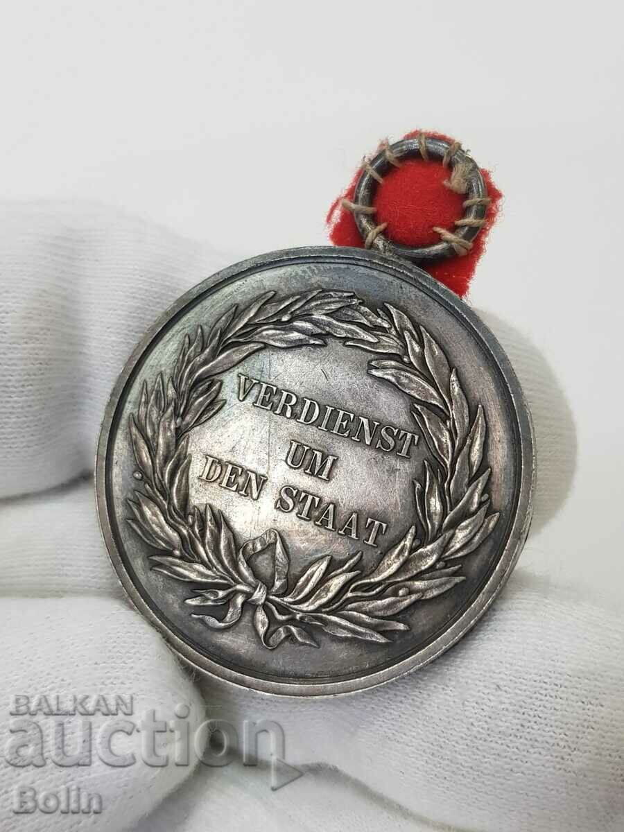 Σπάνιο Γερμανικό Ασημένιο Στρατιωτικό Μετάλλιο - 5 Σπάνιο Γερμανικό Ασημένιο Στρατιωτικό Μετάλλιο - 5