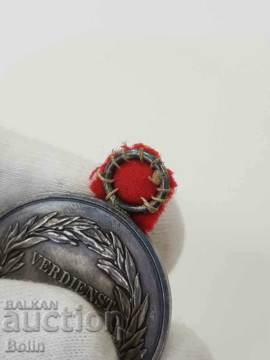 Σπάνιο Γερμανικό Ασημένιο Στρατιωτικό Μετάλλιο - 6 Σπάνιο Γερμανικό Ασημένιο Στρατιωτικό Μετάλλιο - 6