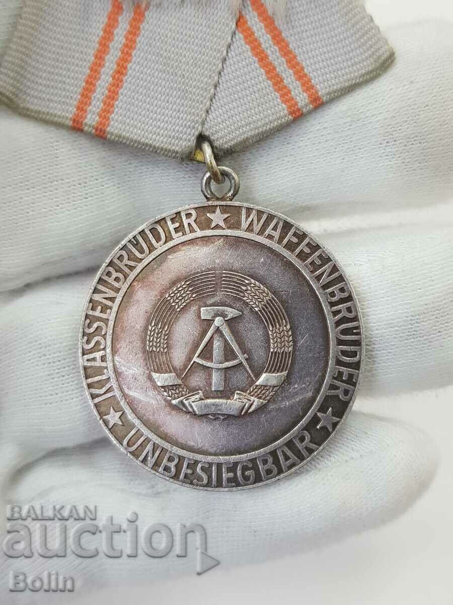 Σπάνιο ασημένιο γερμανικό στρατιωτικό μετάλλιο DDR - 5