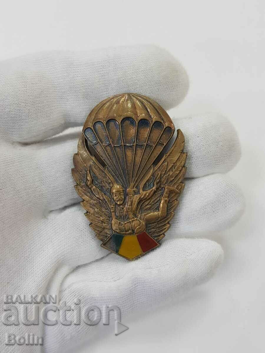 Σπάνιο ρουμανικό στρατιωτικό σήμα αλεξίπτωτου - 7 Σπάνιο ρουμανικό στρατιωτικό σήμα αλεξίπτωτου - 7