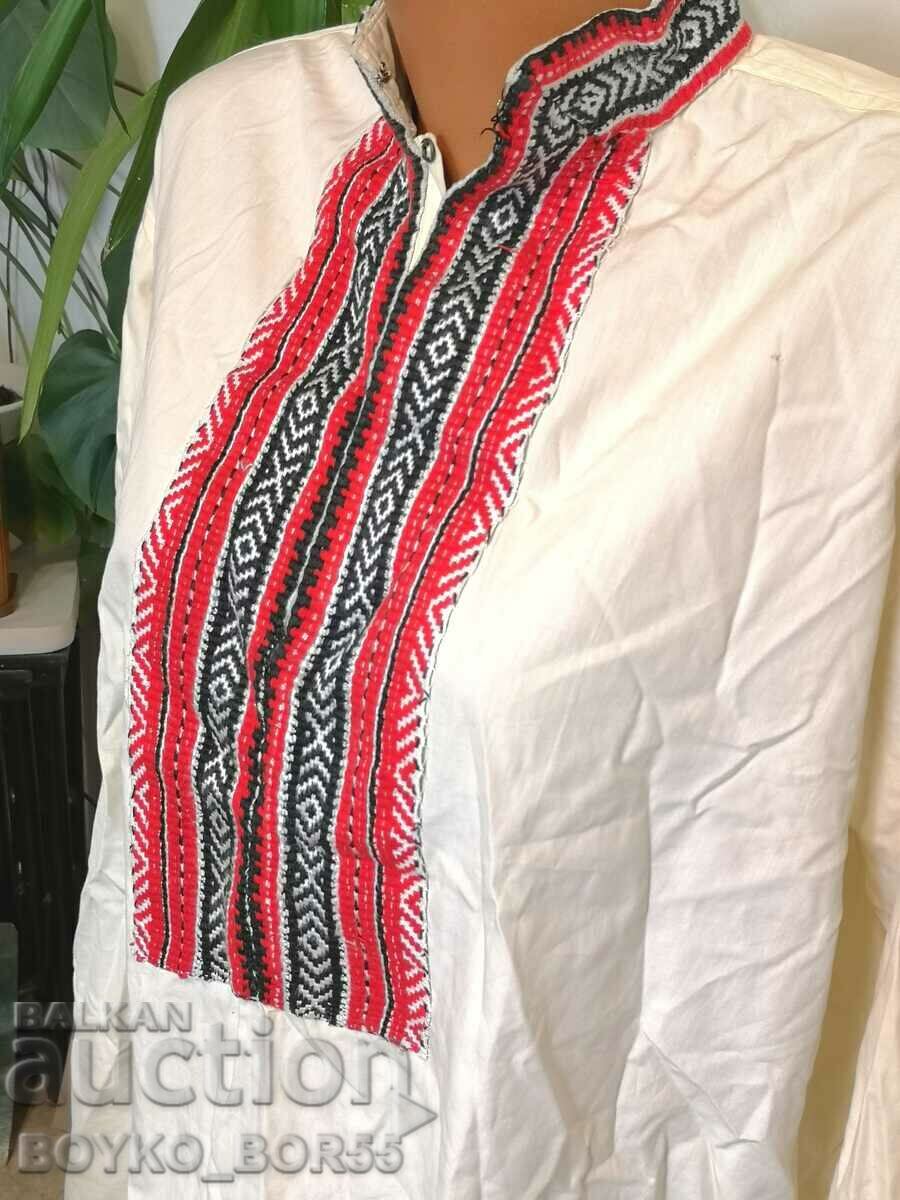 Rochie cămașă din mătase antică autentică din costum popular