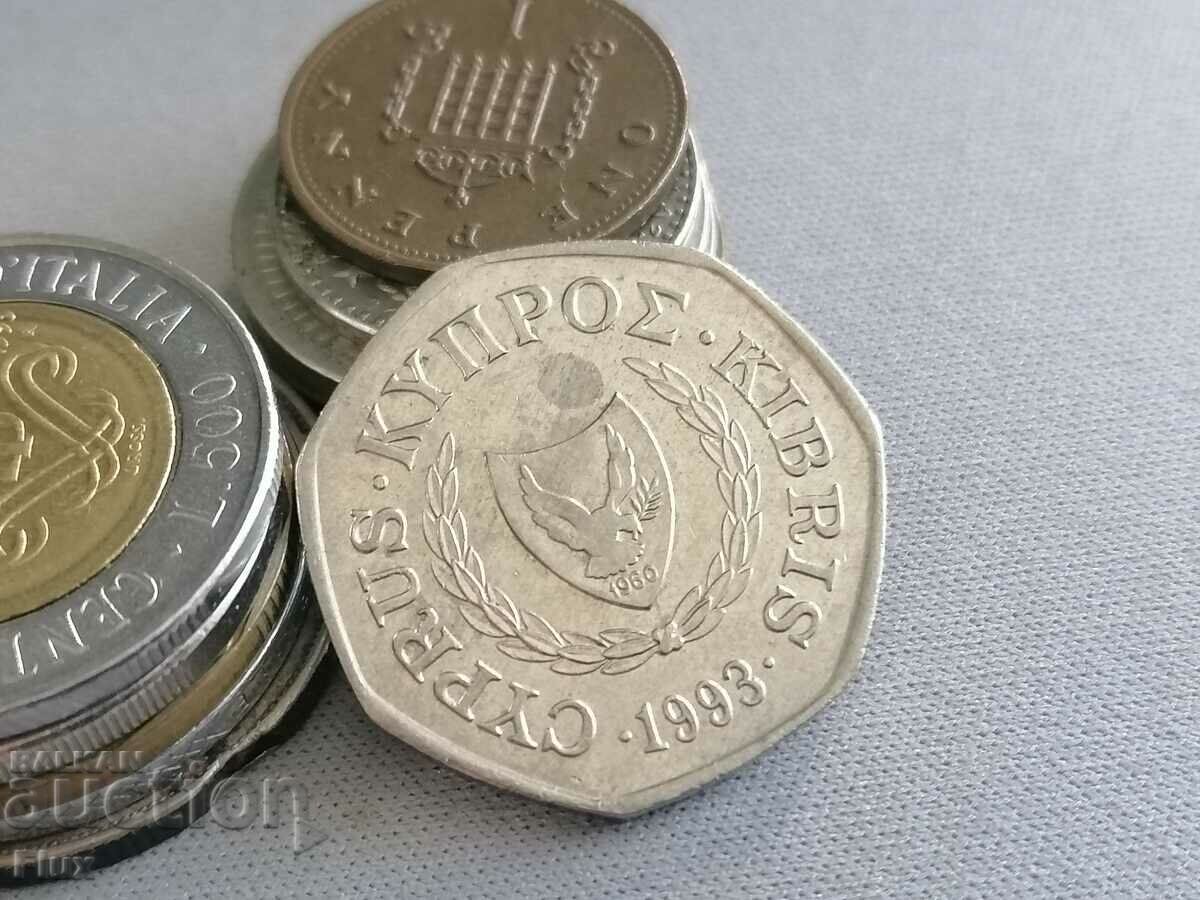 Coin - Cyprus - 50 cents | 1993 with price 3.00 BGN | € 1.53 Coin - Cyprus - 50 cents | 1993 with price 3.00 BGN | € 1.53