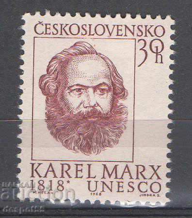 1968. Cehoslovacia. 150 de ani de la nașterea lui Karl Marx.