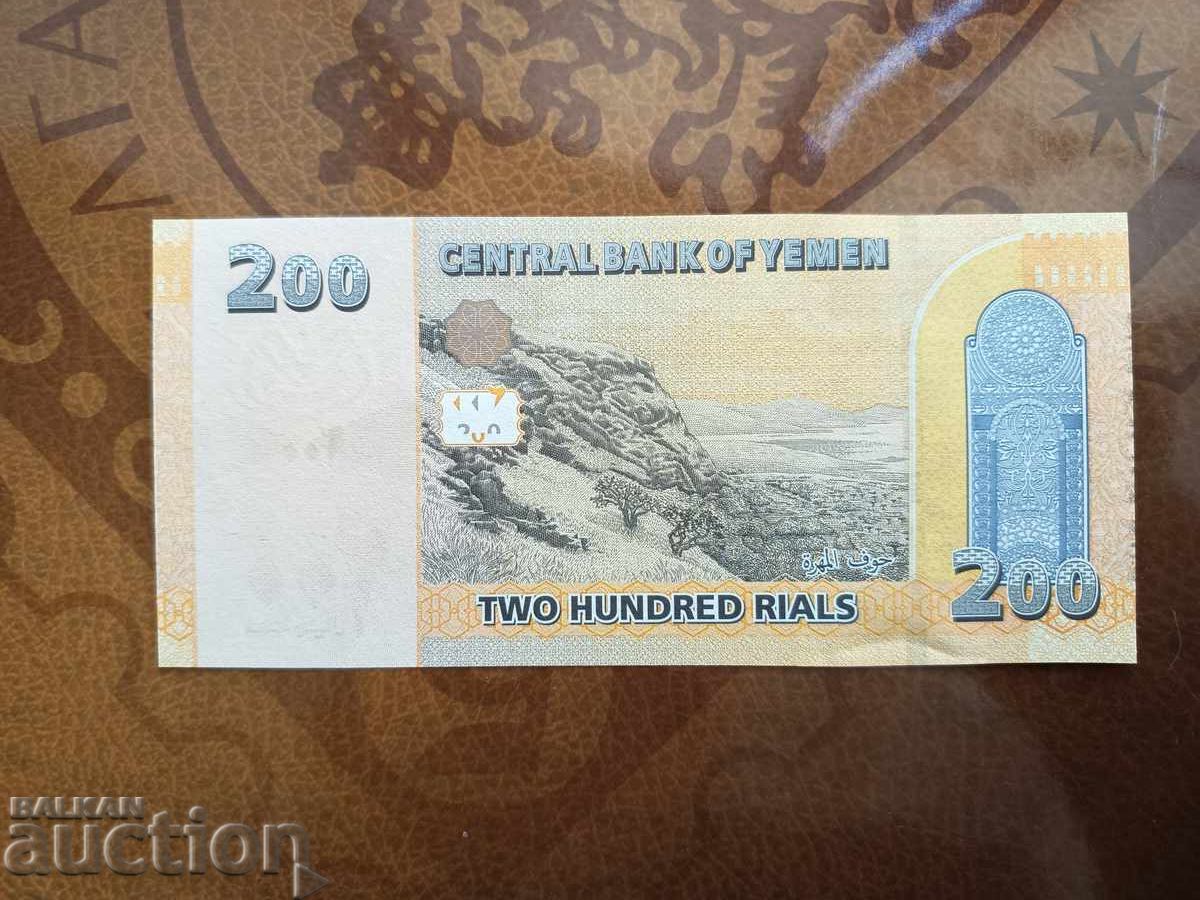 Auction Yemen 200 Riyal Banknote 2018 UNC new Auction Yemen 200 Riyal Banknote 2018 UNC new
