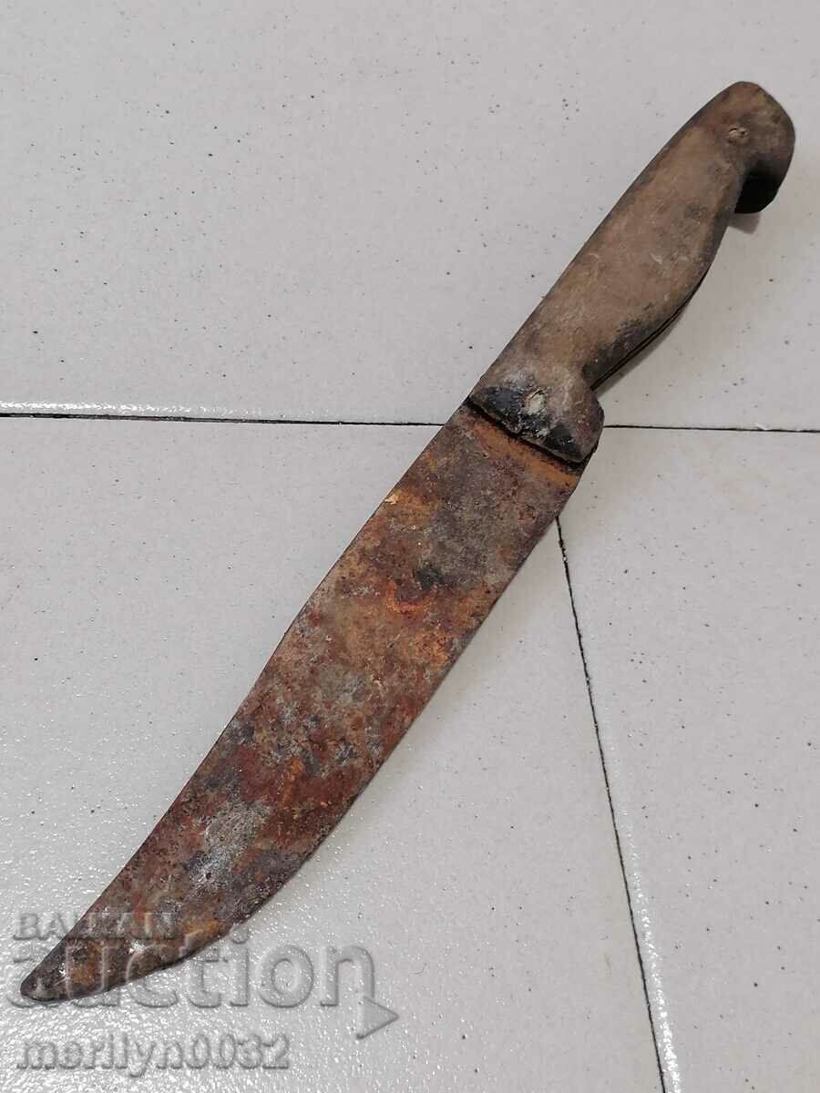 Old knife without sheath, sharp dagger blade Old knife without sheath, sharp dagger blade