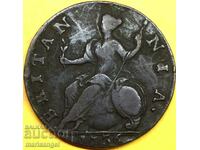 Великобритания 1.2 пени 1736 колониална монета за САЩ 10,2г