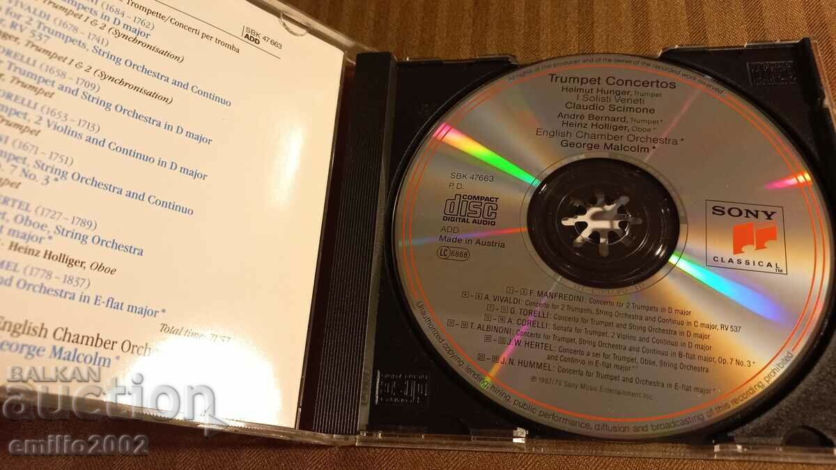 Audio CD - Trumpet concertos with price 2.99 BGN | € 1.53 Audio CD - Trumpet concertos with price 2.99 BGN | € 1.53