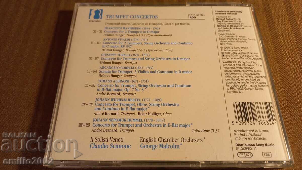 Auction Audio CD - Trumpet concertos Auction Audio CD - Trumpet concertos